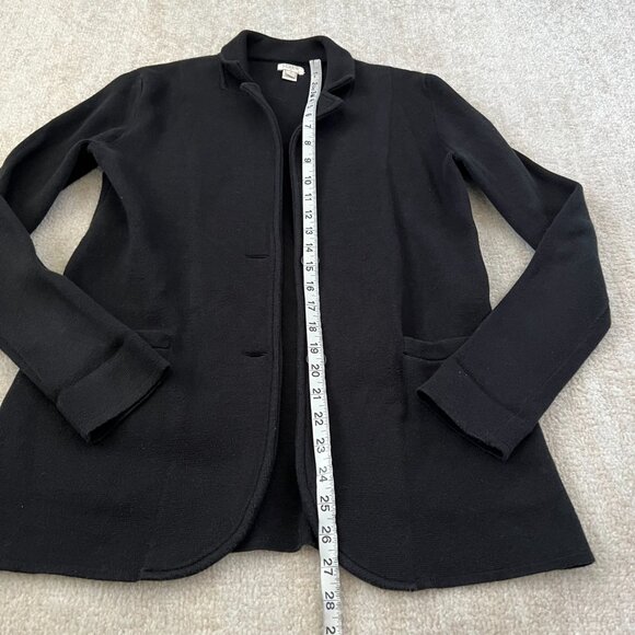J. Crew Factory Cotton Sweater Blazer Jacket XS Black - Picture 5 of 9